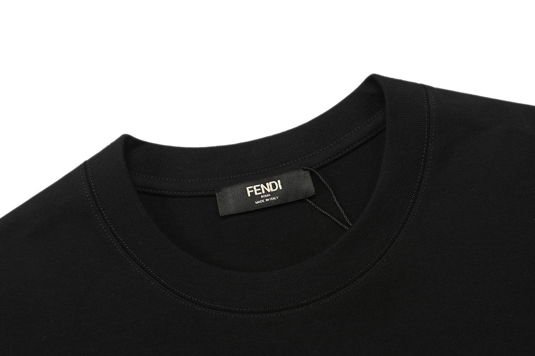 3D embroidered cotton T-shirt