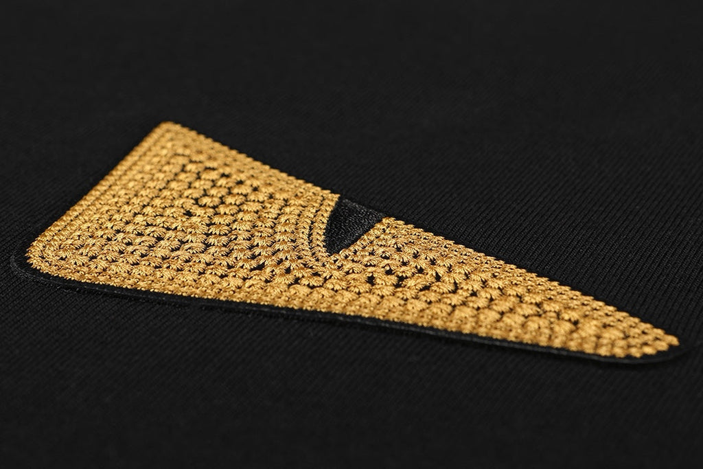 3D embroidered cotton T-shirt