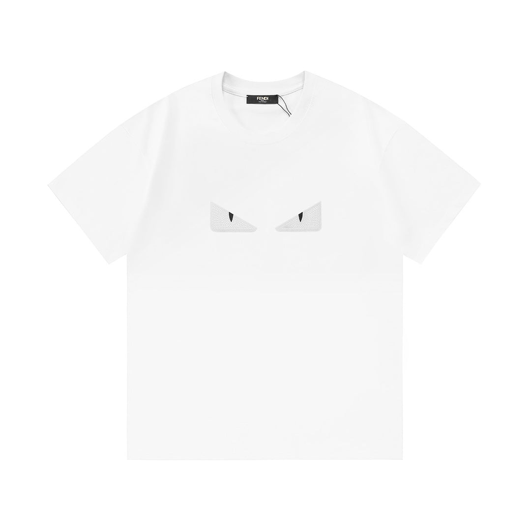 3D embroidered cotton T-shirt