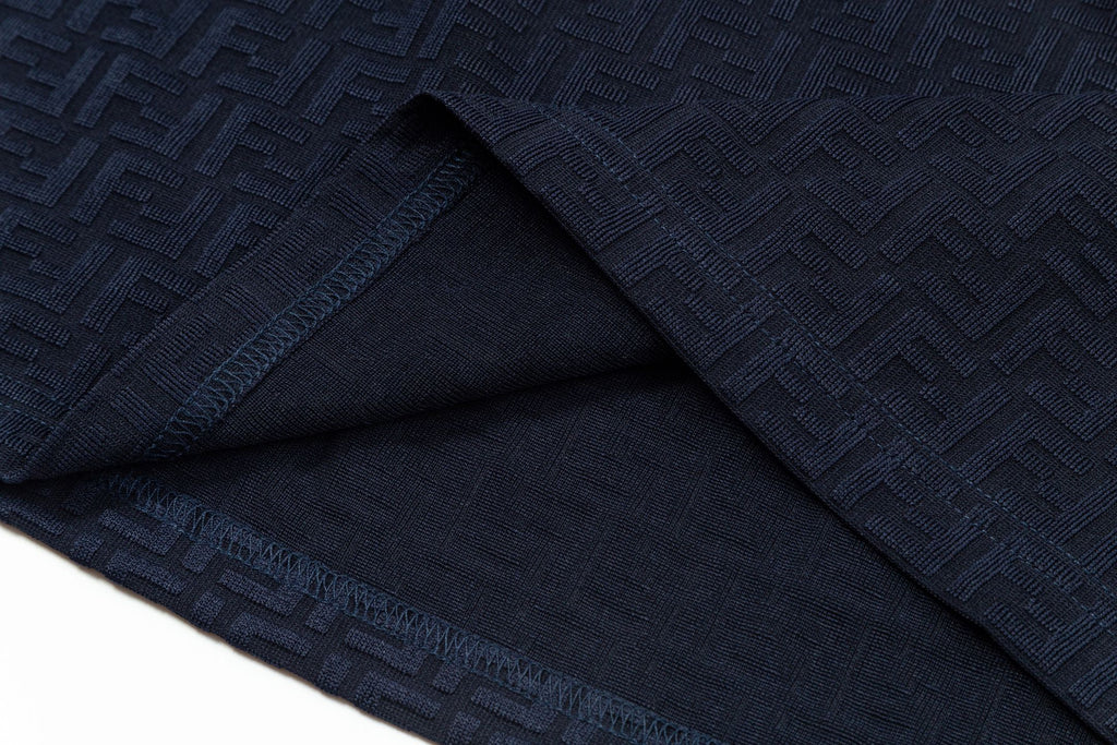 3D embroidered round neck cotton T-shirt