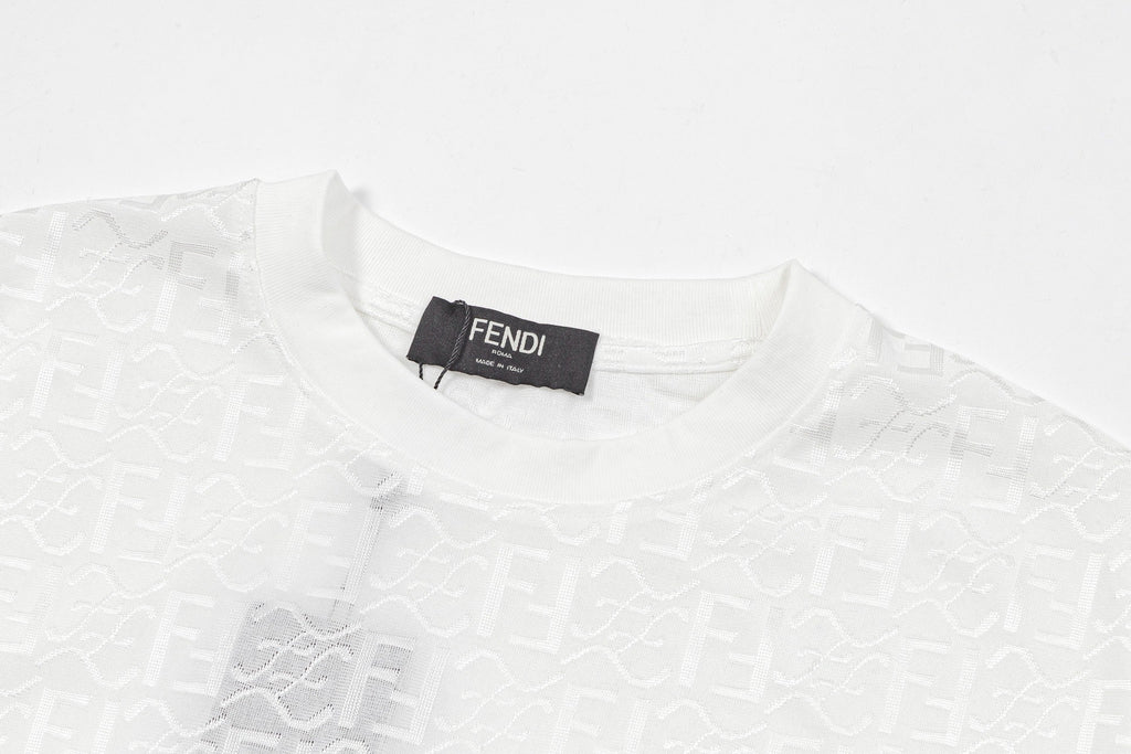Ice silk jacquard cotton T-shirt
