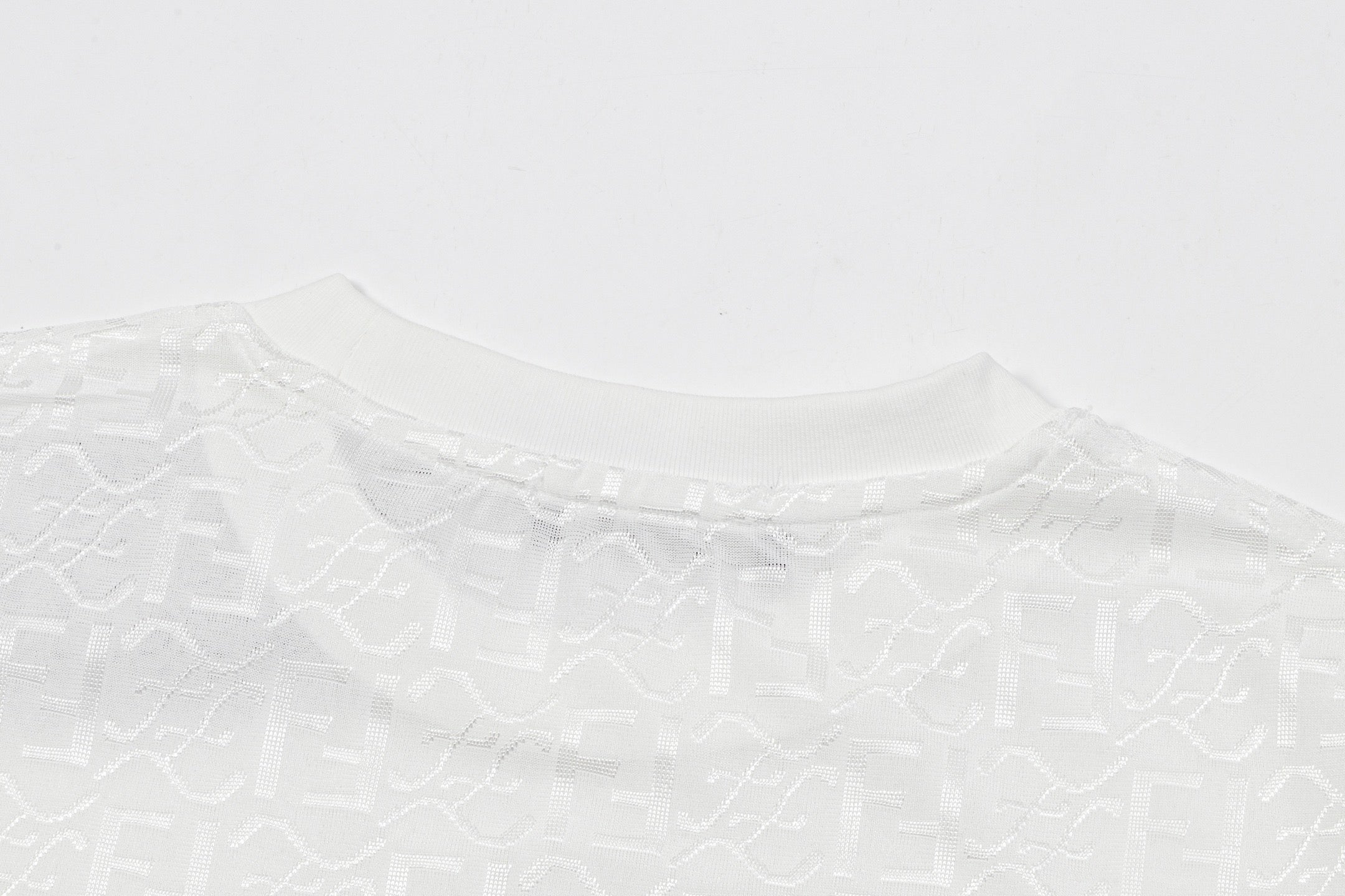 Ice silk jacquard cotton T-shirt