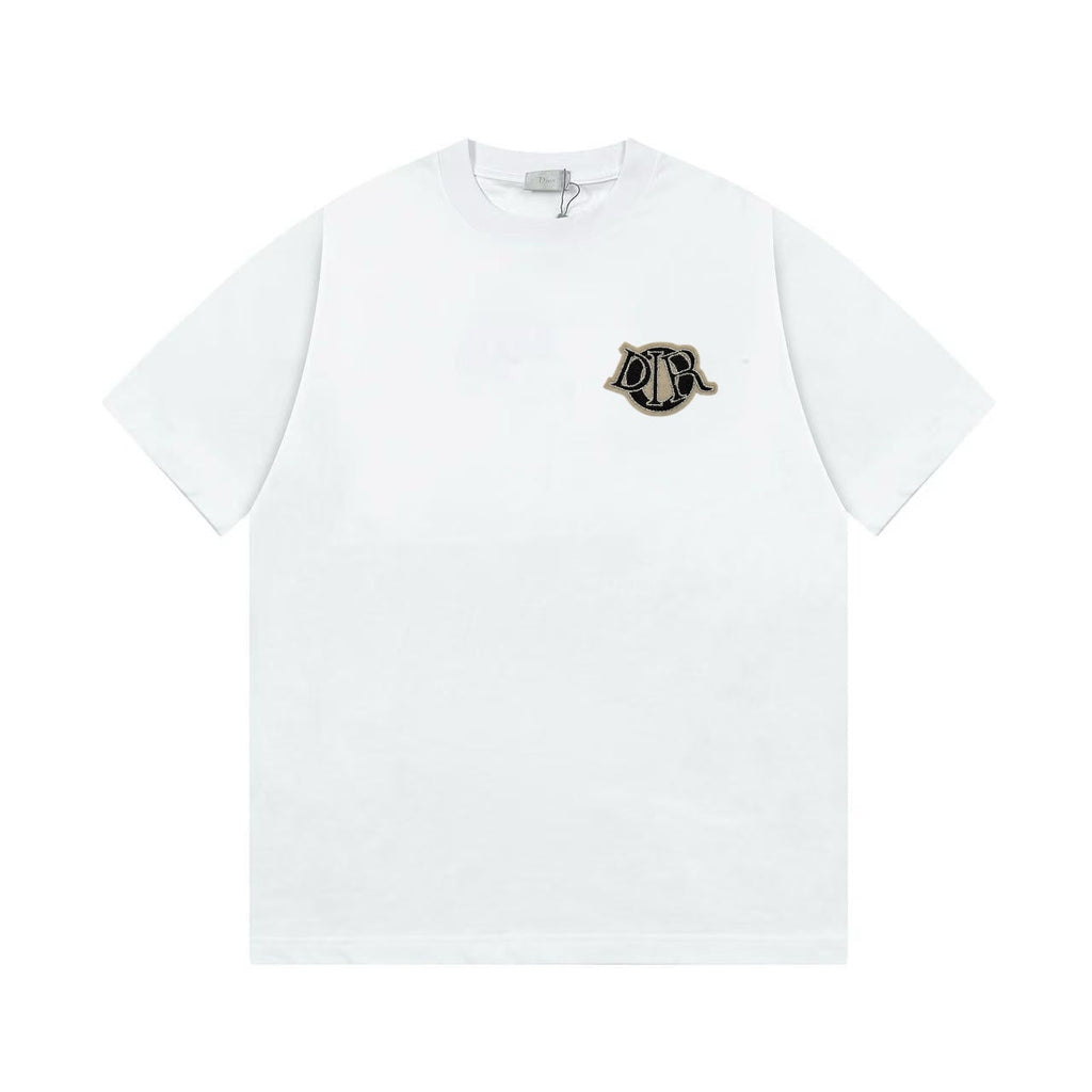 Simple embroidered cotton T-shirt