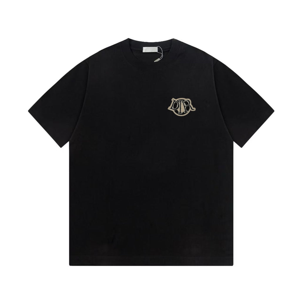 Simple embroidered cotton T-shirt