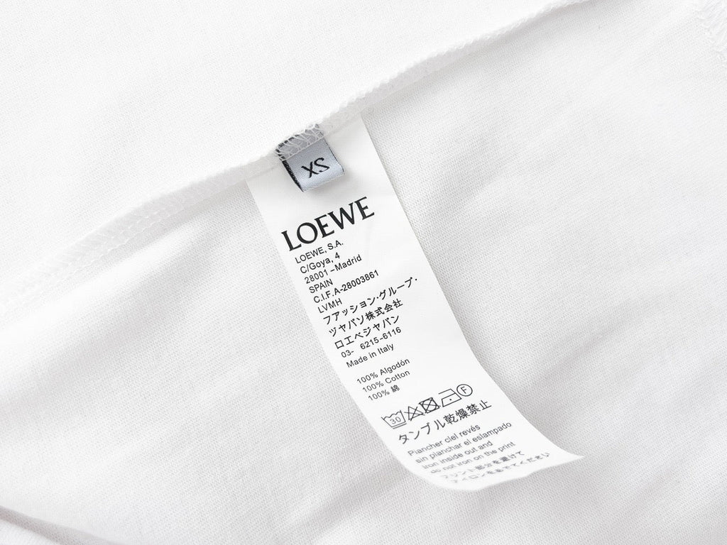 Leather embroidered print T-shirt