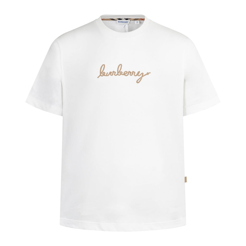 Double-sided embroidered cotton T-shirt