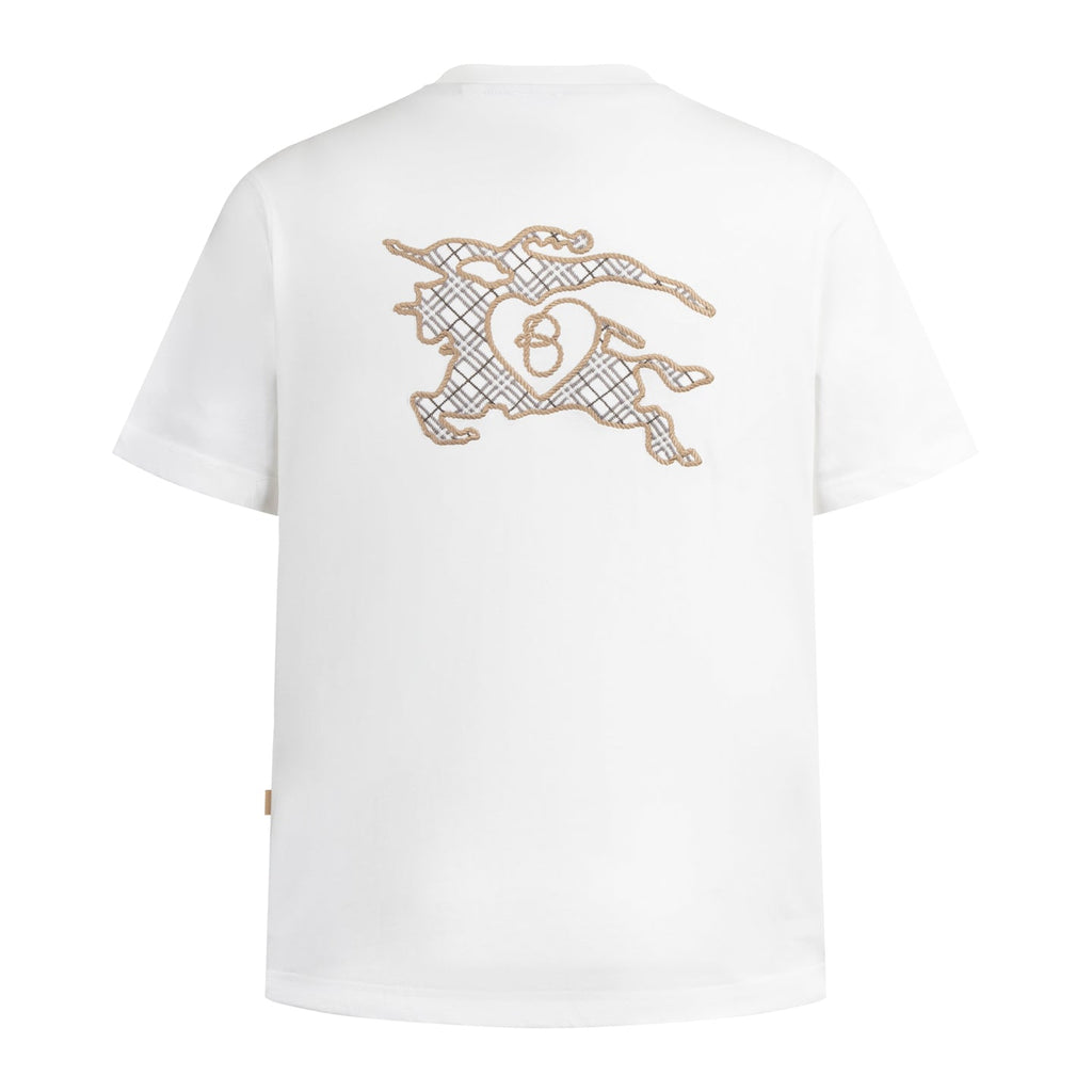 Double-sided embroidered cotton T-shirt