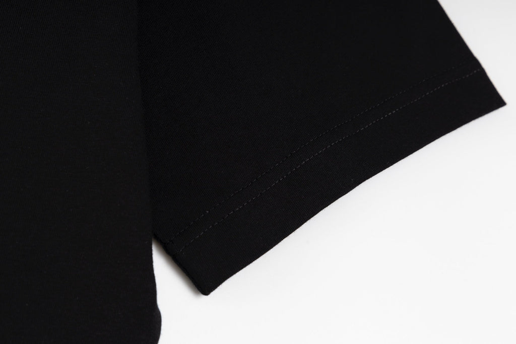 Double-sided embroidered cotton T-shirt