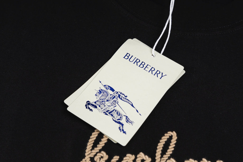 Double-sided embroidered cotton T-shirt