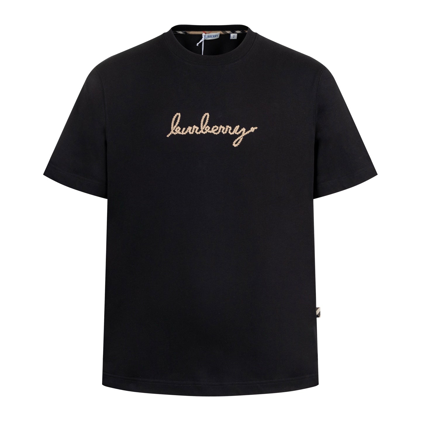 Double-sided embroidered cotton T-shirt