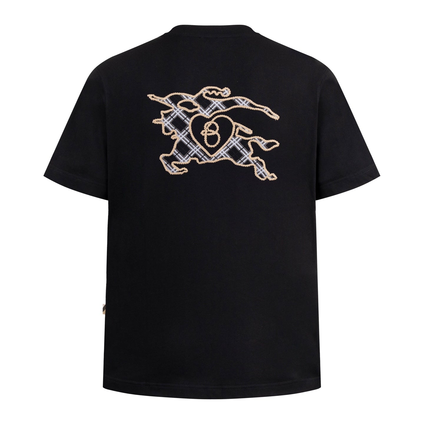 Double-sided embroidered cotton T-shirt