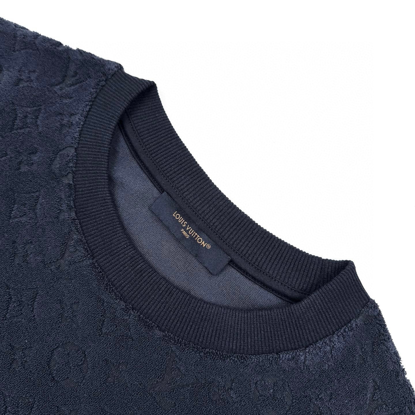 Fleece crew neck cotton T-shirt