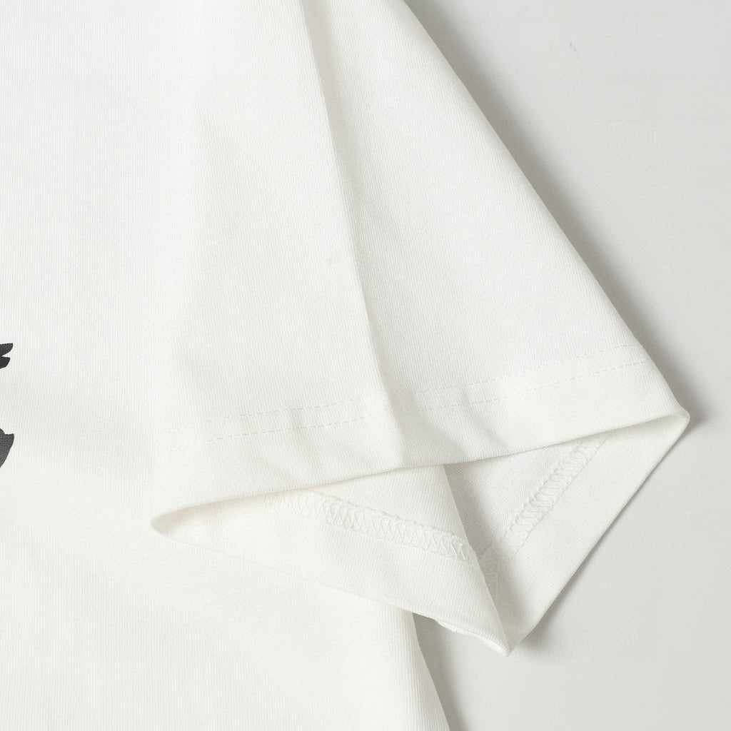 Printed crew neck cotton T-shirt