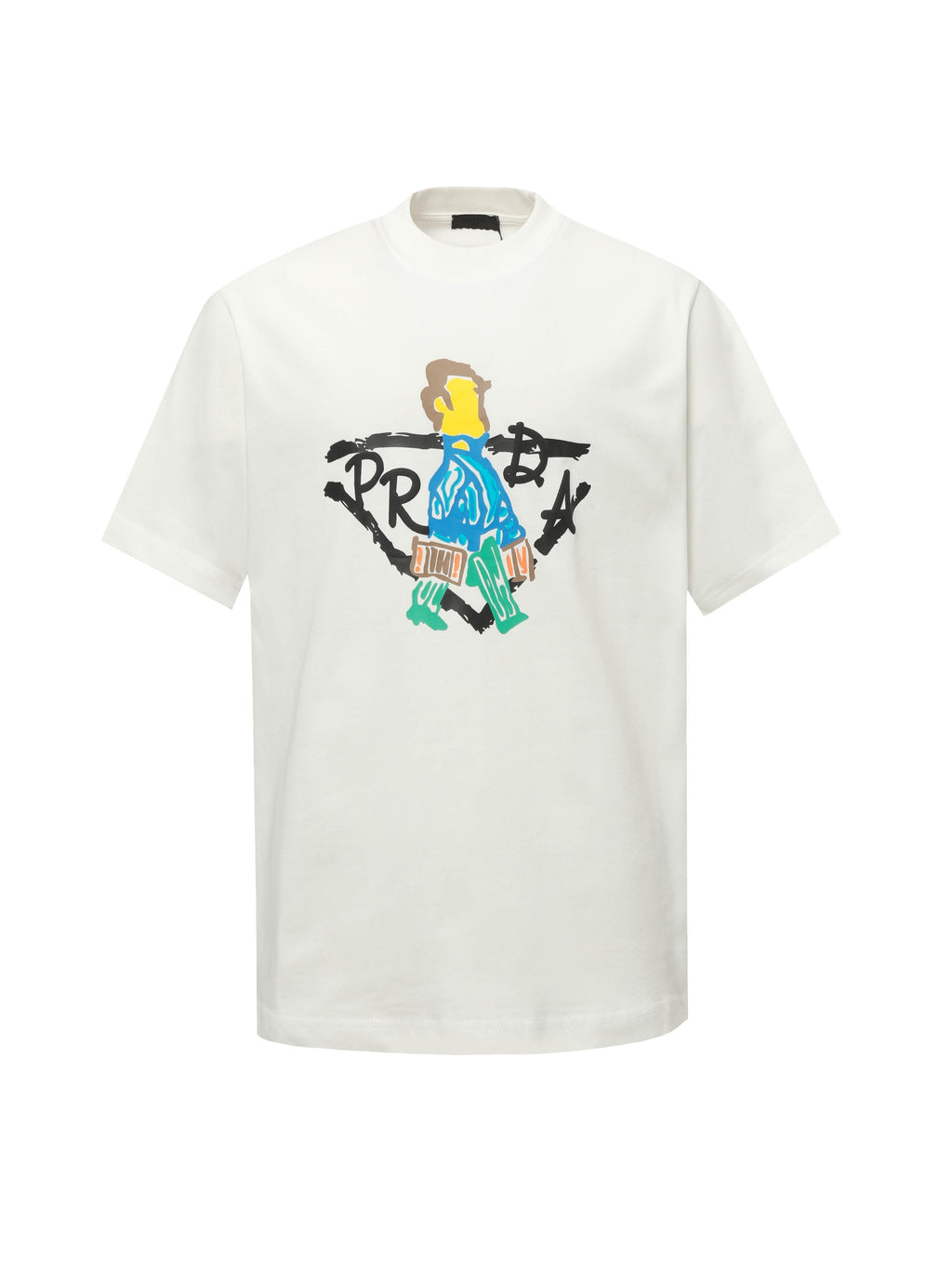 Printed crew neck cotton T-shirt