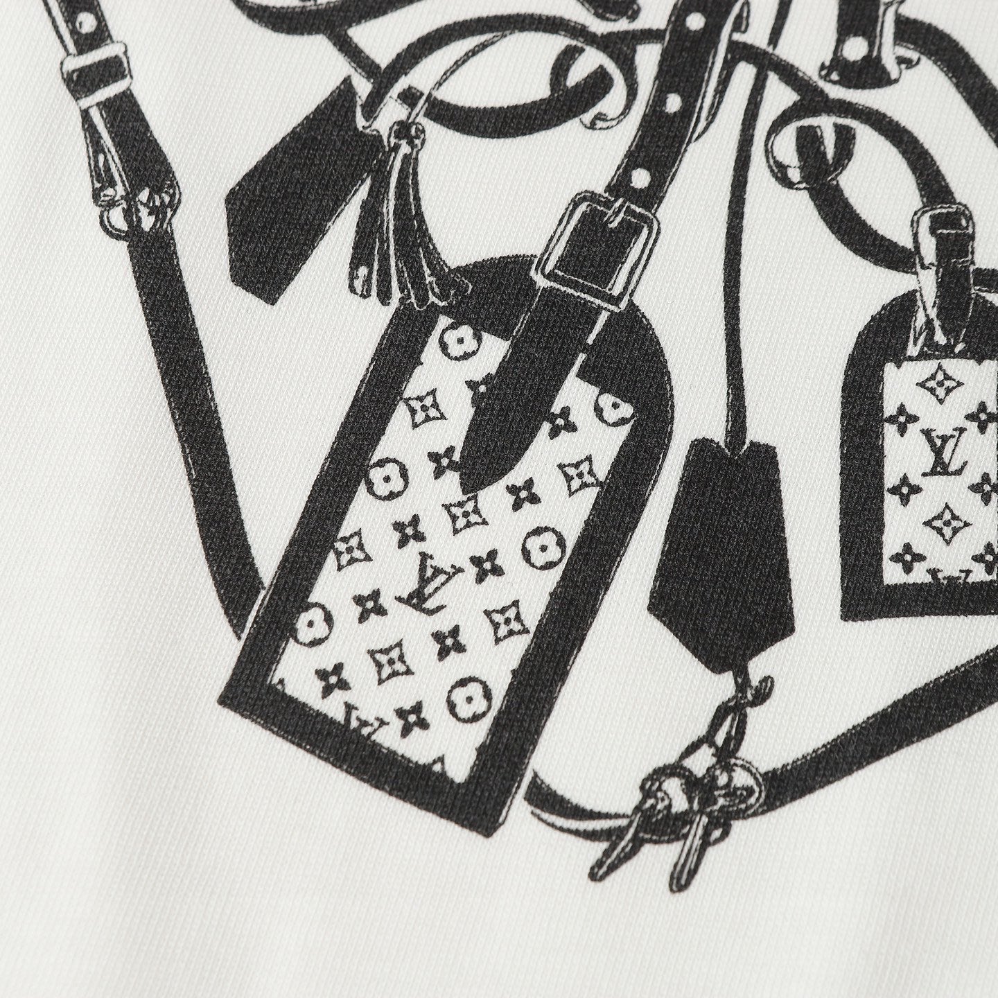 Printed crew neck cotton T-shirt