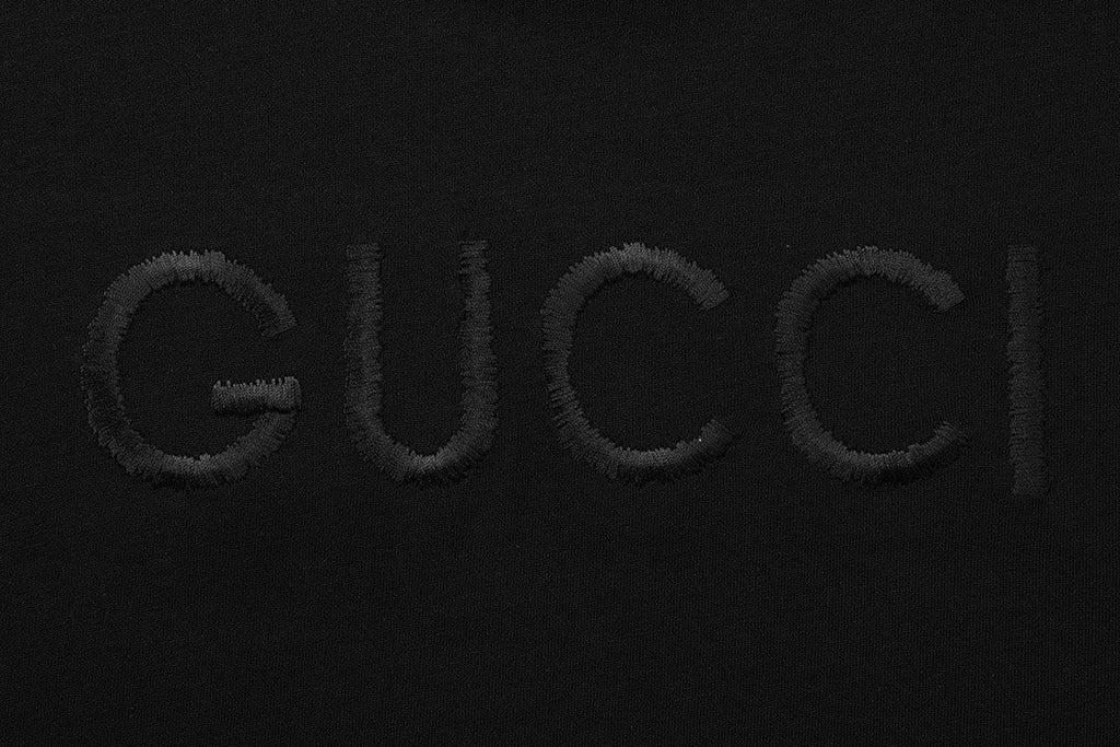 Embroidered crew neck cotton T-shirt