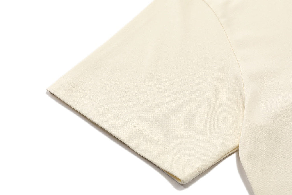 Embroidered crew neck cotton T-shirt