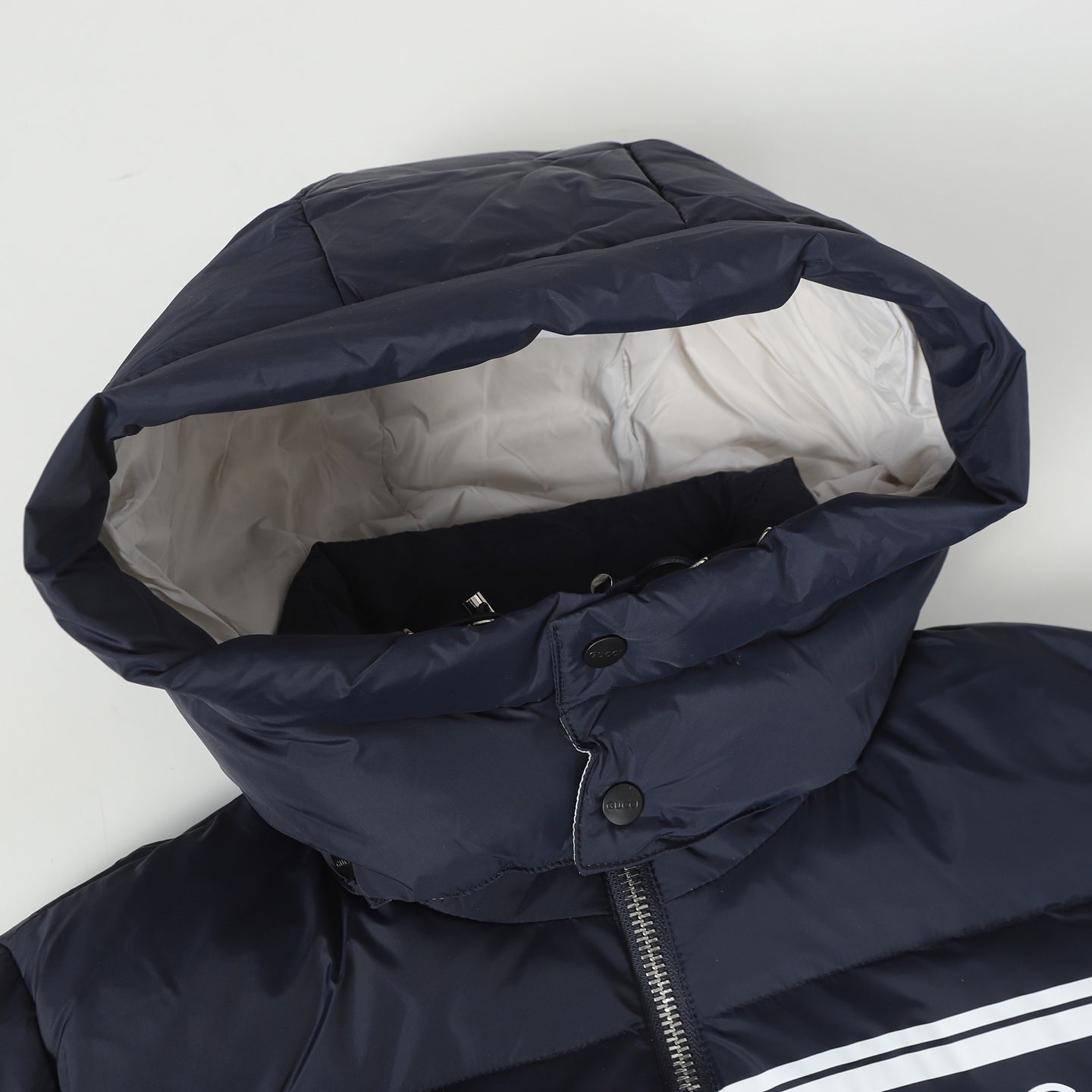 Detachable hooded down jacket