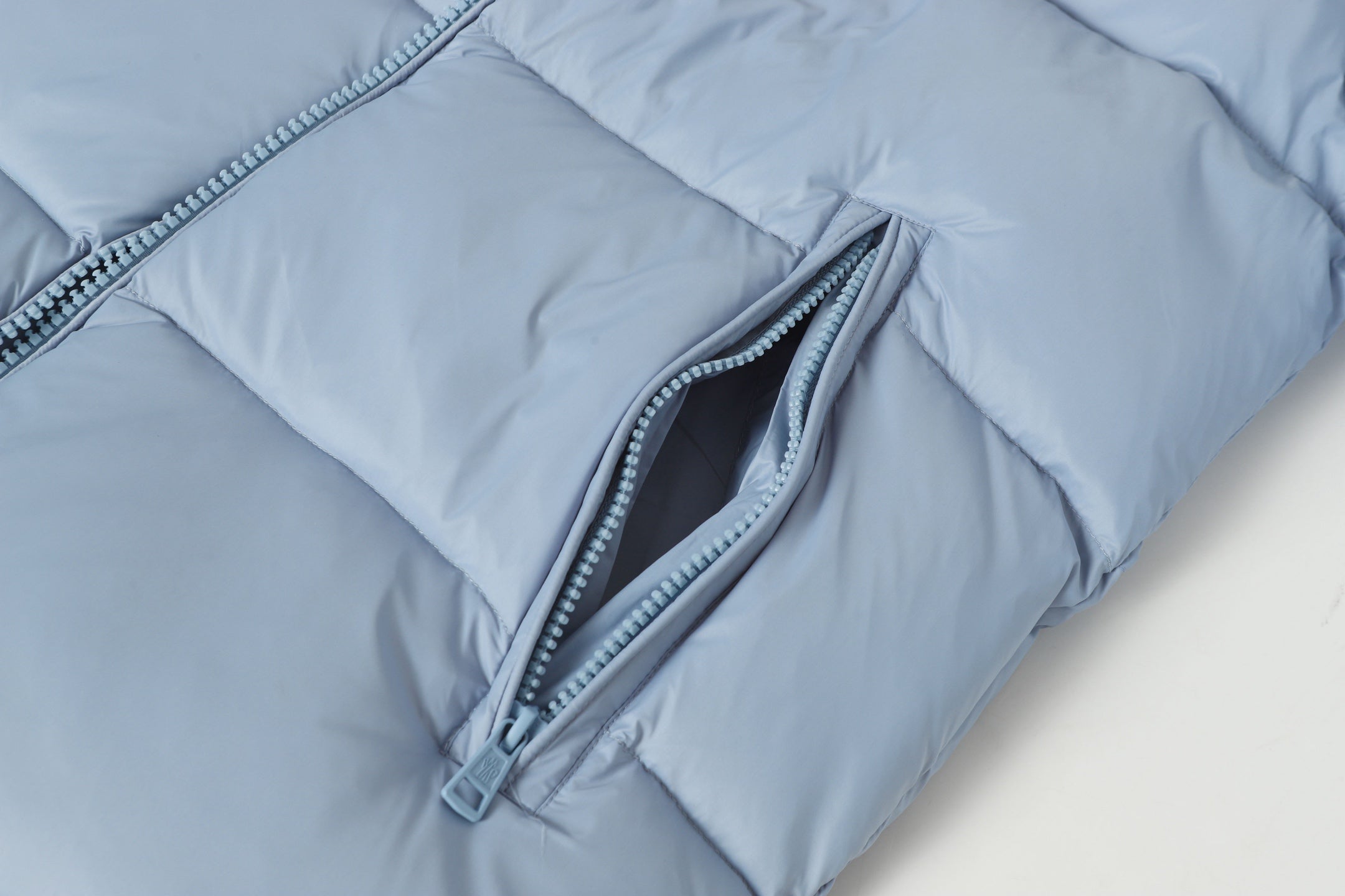 zipper stand collar down jacket