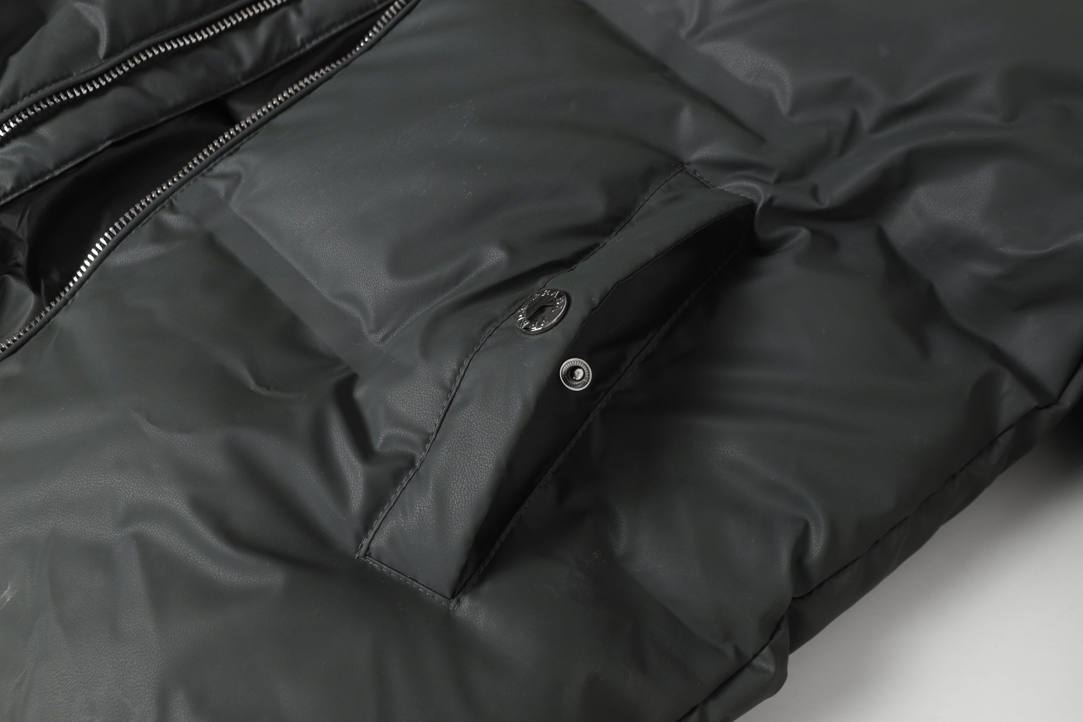 Stand Collar Grey Down Jacket