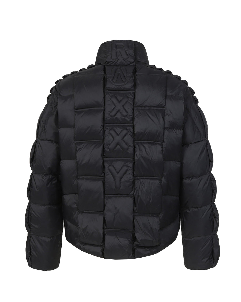 3D Quilted Zip-Up Down Jacket