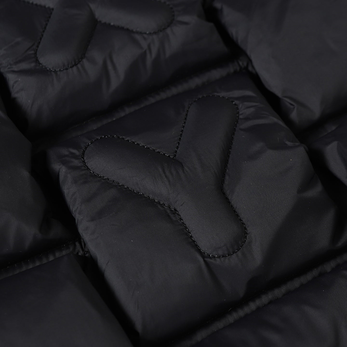 3D Quilted Zip-Up Down Jacket