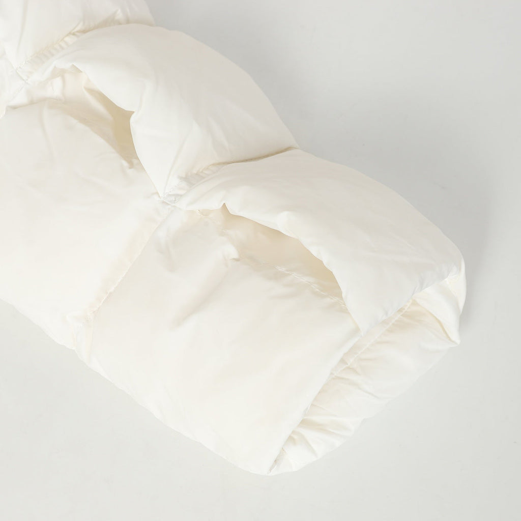 3D Quilted Zip-Up Down Jacket