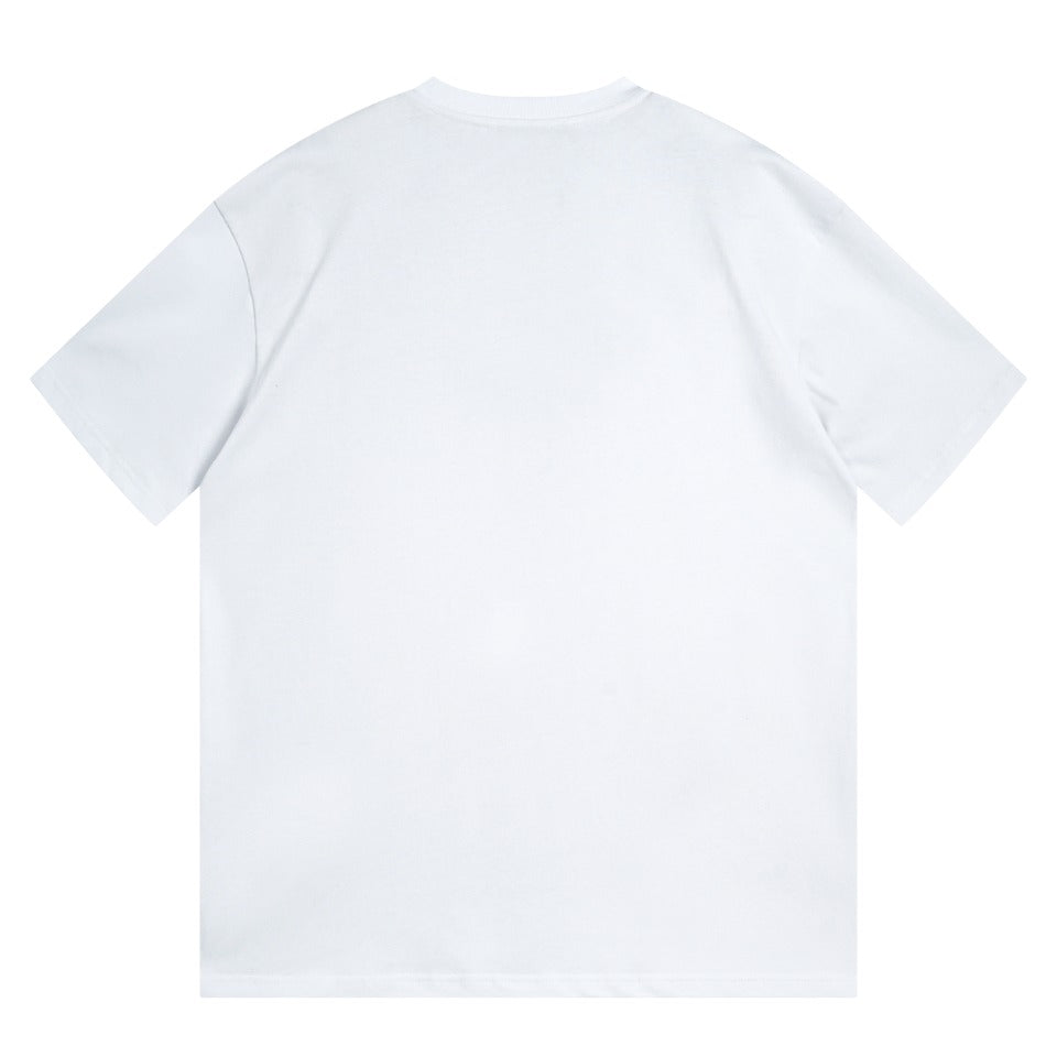 Pocket embroidery print T-shirt