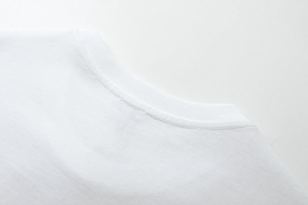 Pocket embroidery print T-shirt