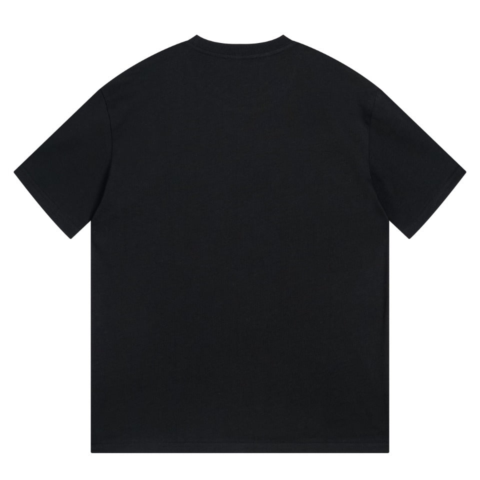 Pocket embroidery print T-shirt