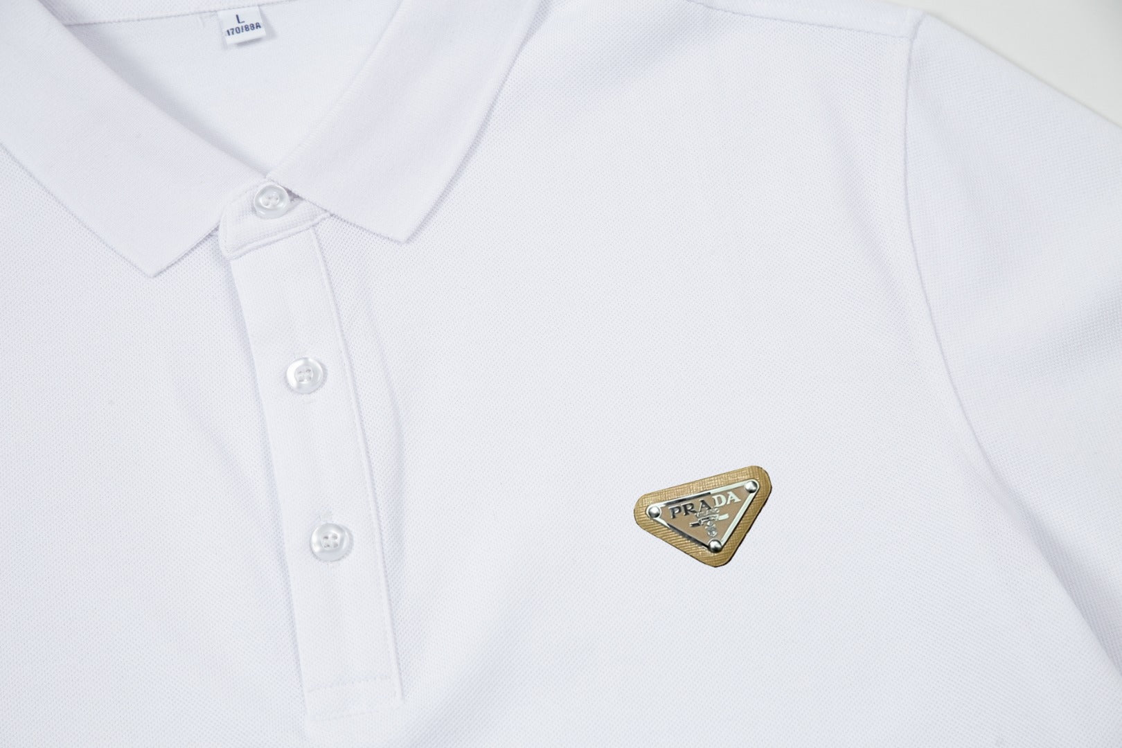 Lapel cotton T-shirt