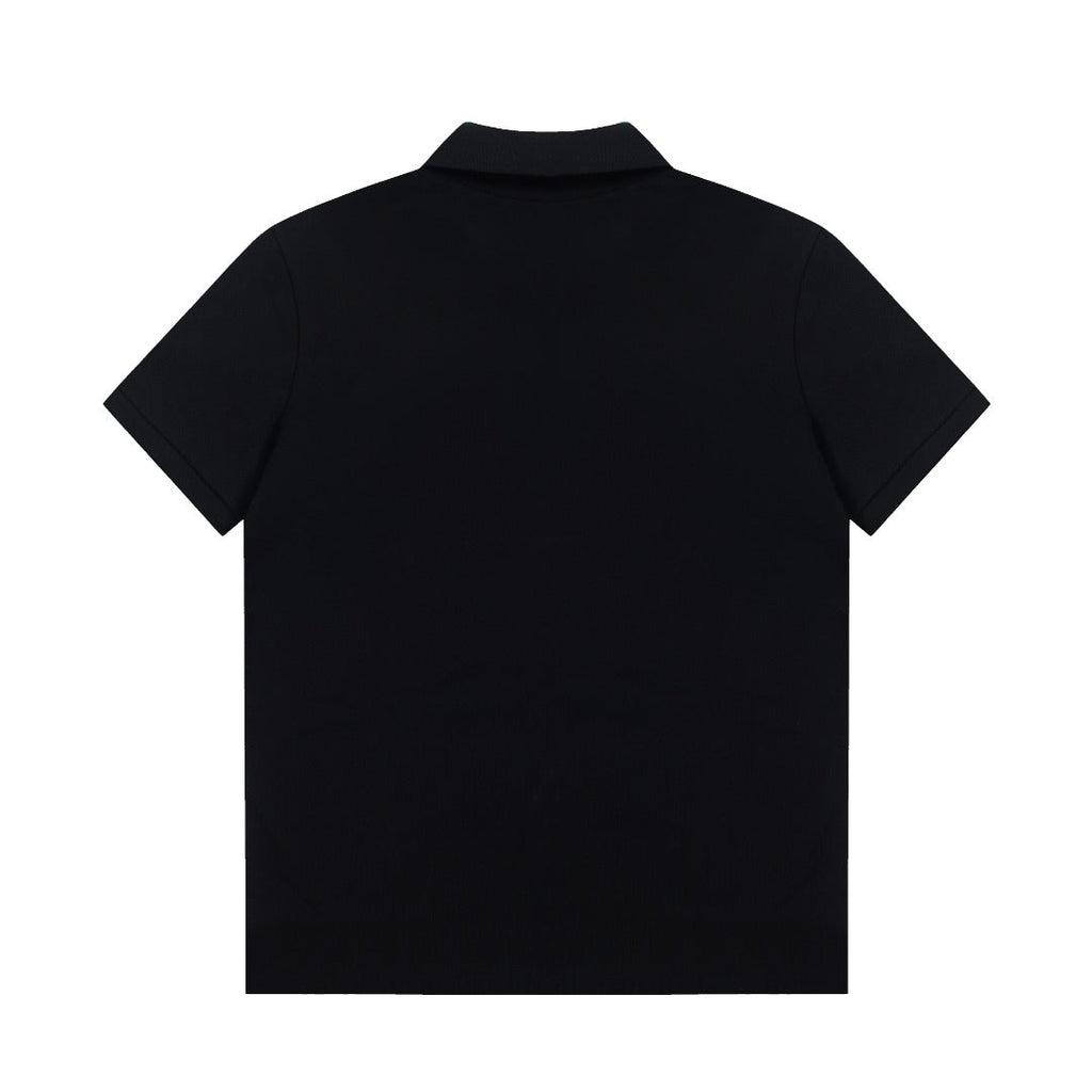 Lapel cotton T-shirt