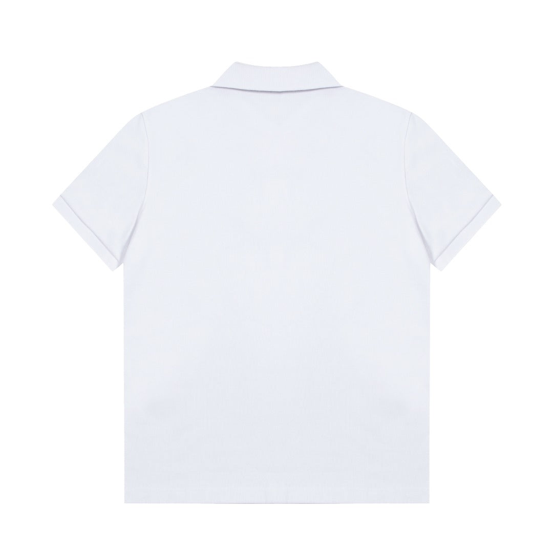 Lapel cotton T-shirt
