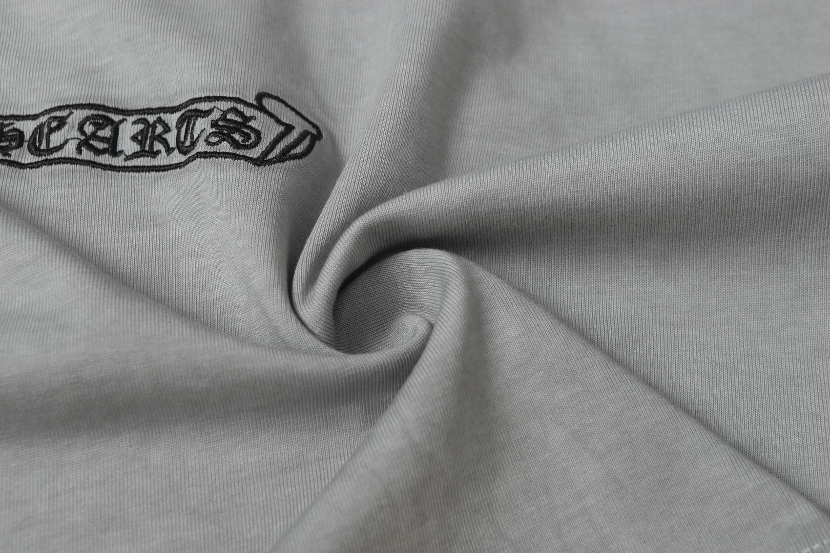 Double-sided embroidered cotton T-shirt