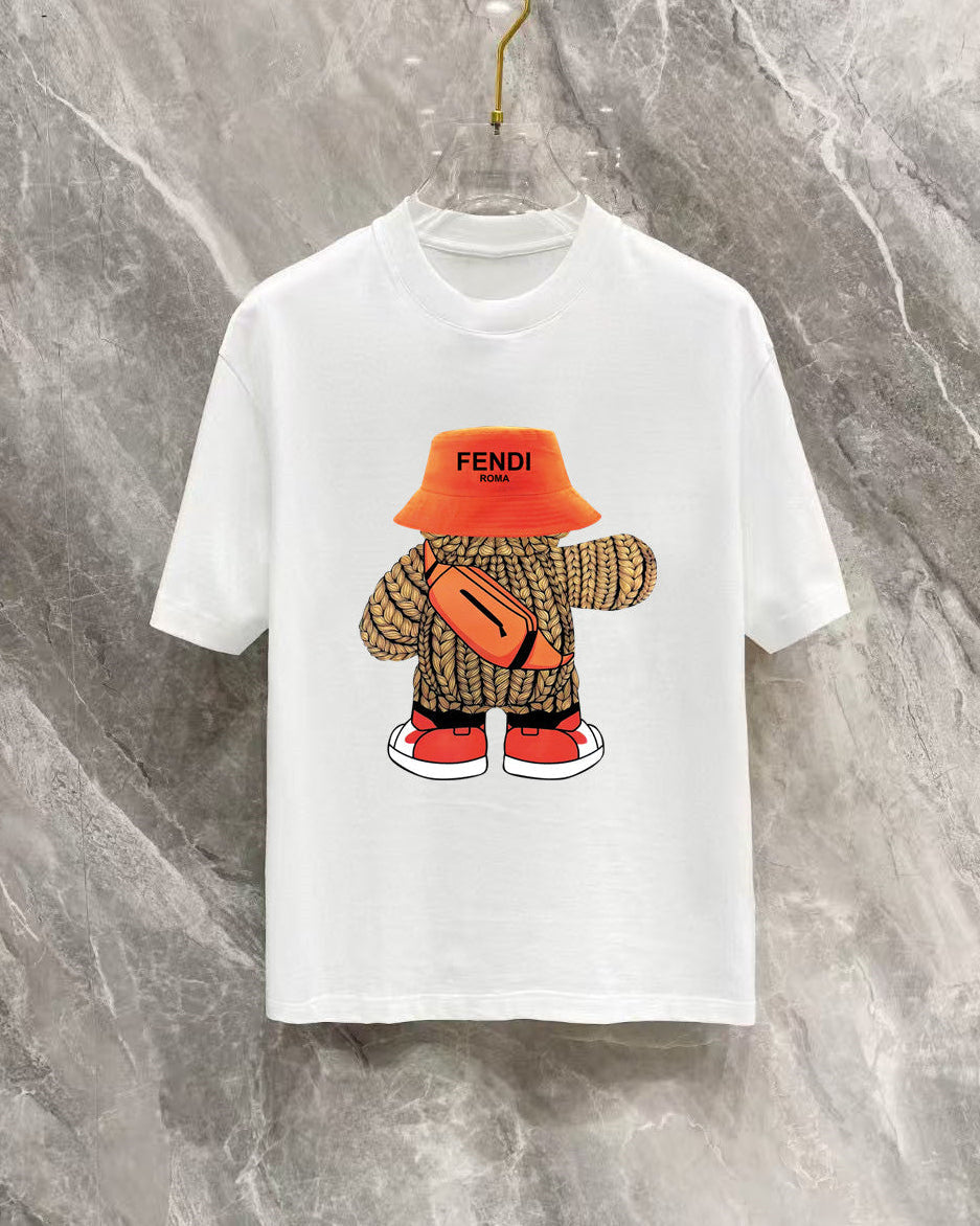 Cartoon Print Cotton T-Shirt