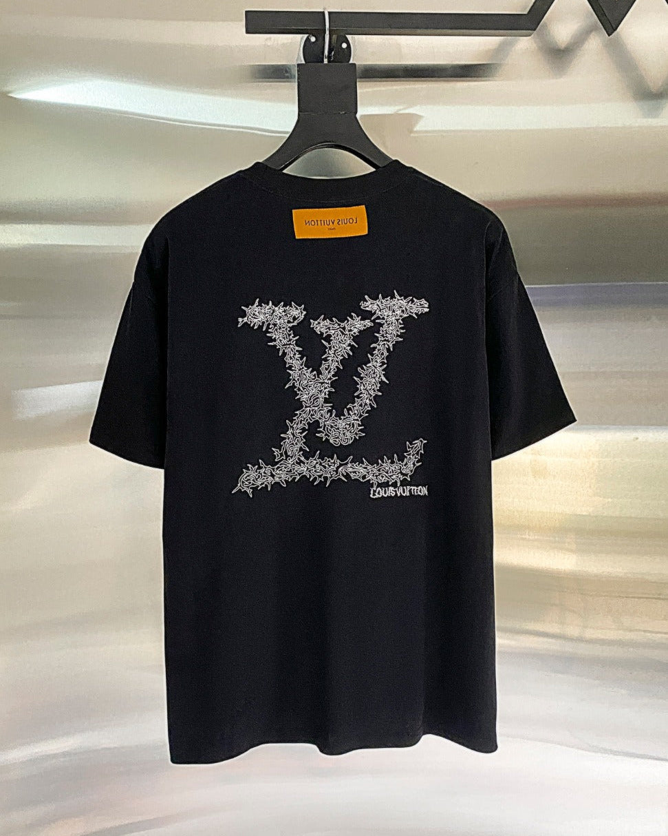 Embroidered print T-shirt