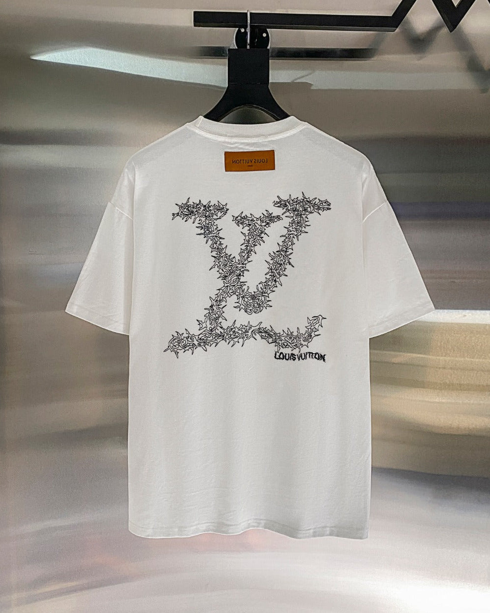 Embroidered print T-shirt