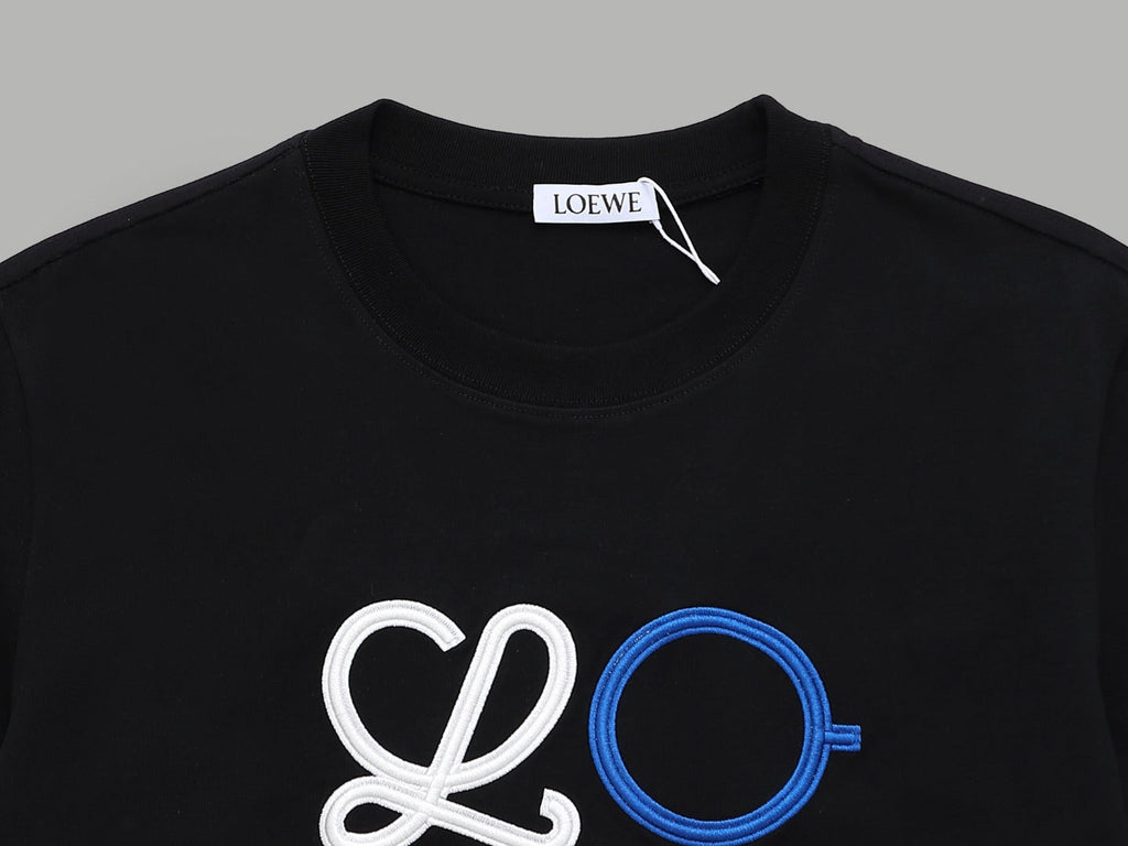 Embroidered color block T-shirt